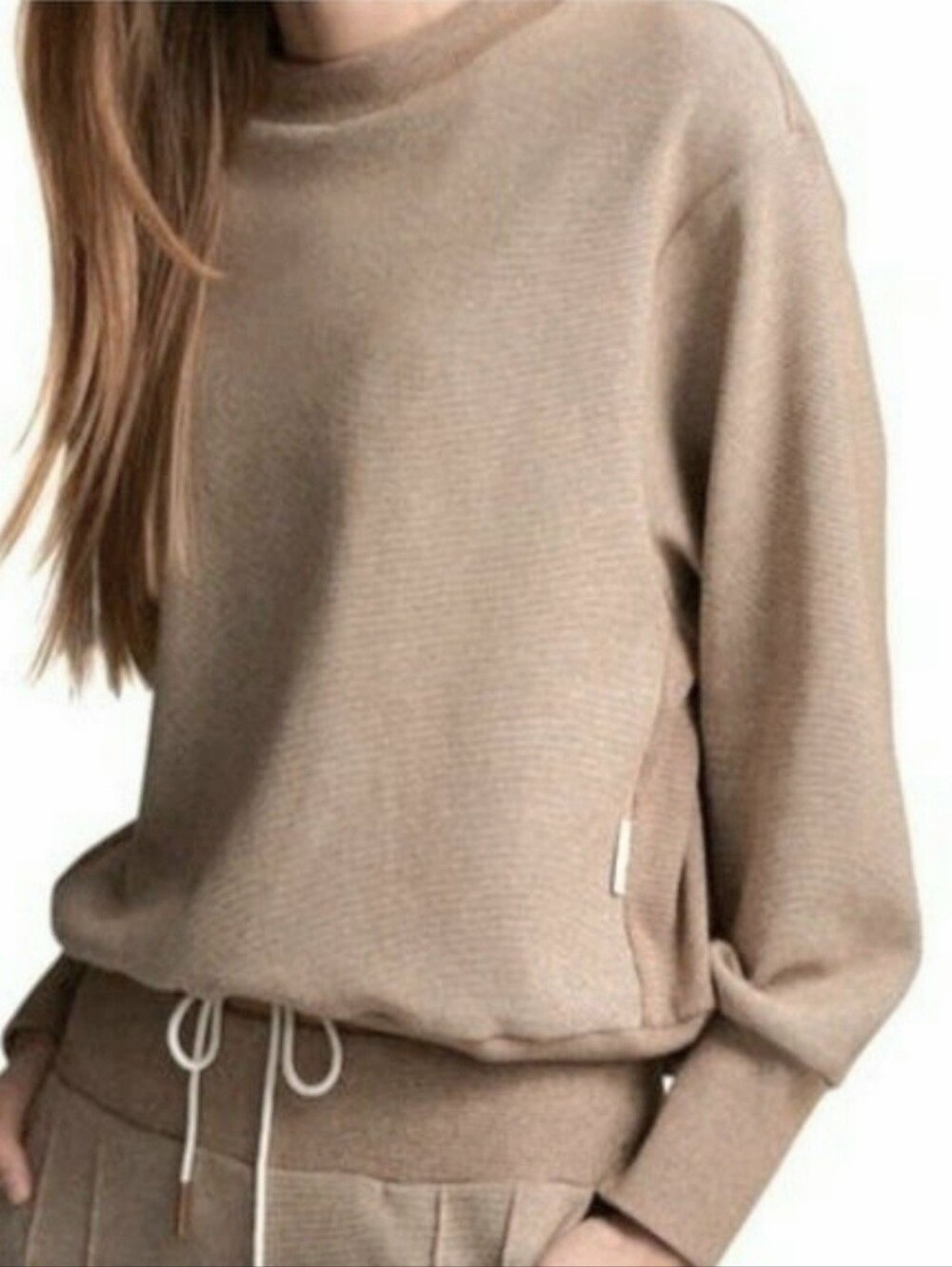 VARLEY Edith Ribbed Piquet Biscuits Sweatshirt Women's Small Casual